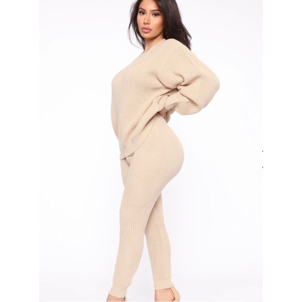 Fashion Nova Cozy Set Comfy Casual Jogger Set